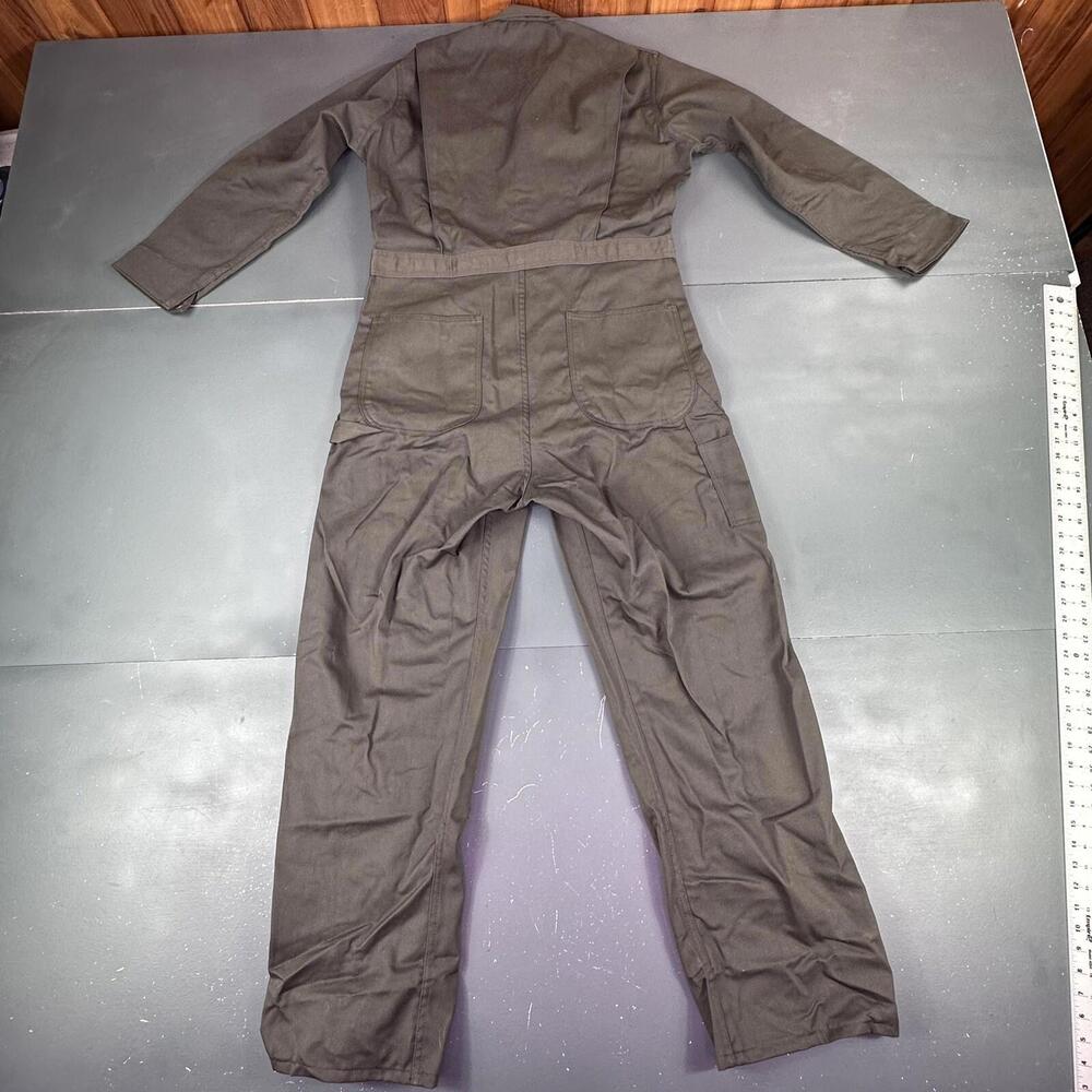 VTG Big Ben Coveralls Men 42L Olive Green Heavy Twill Wrangler Belle NWT USA - Picture 7 of 11